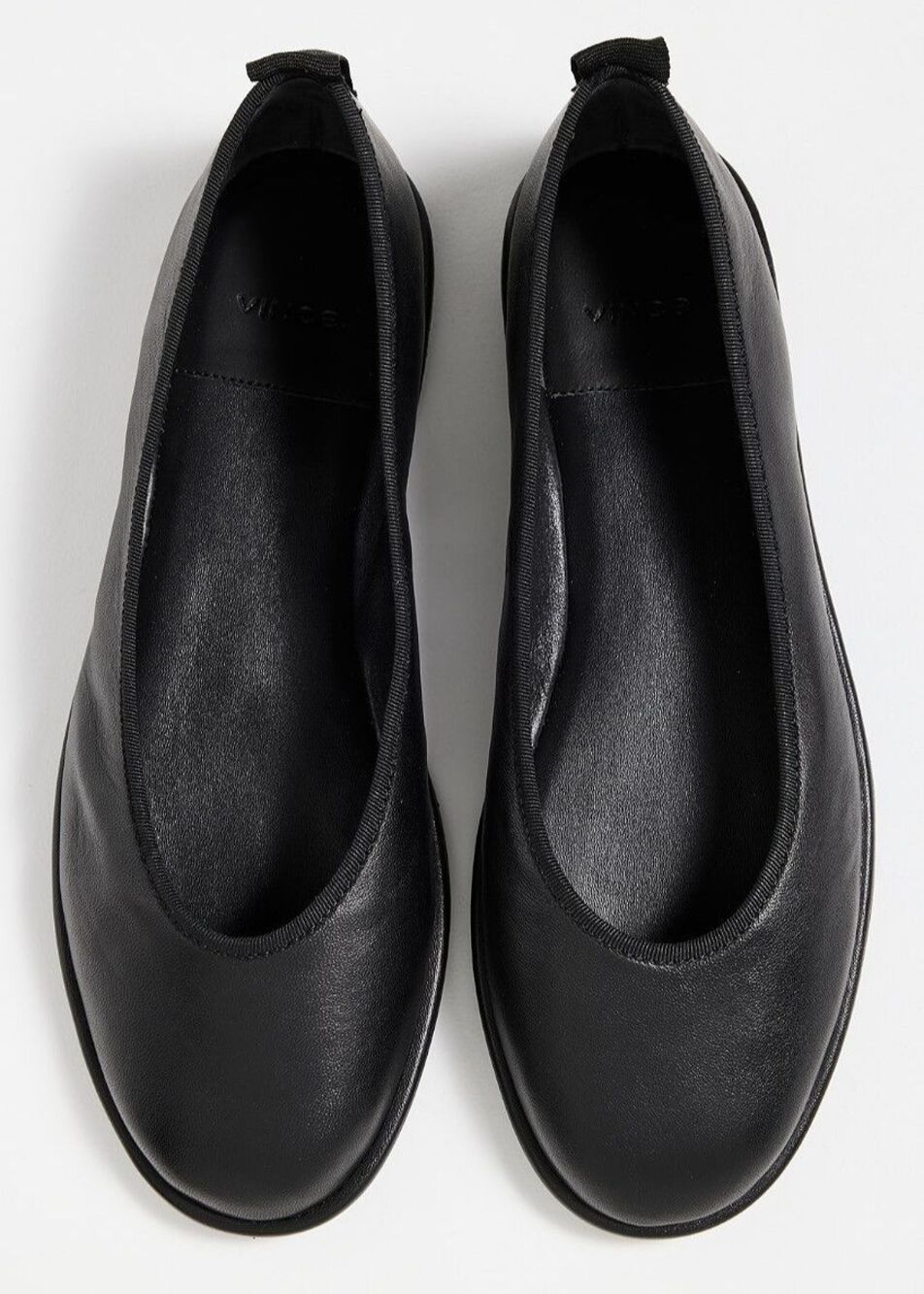 Vince Sofia Lambskin Ballerina Flats Womens Size 9.5 EU 40.5 Black